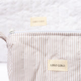 Neceser Chico Líneas Beige